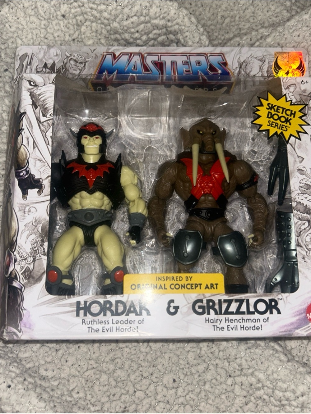 New Masters of the Universe Origins Sketchbook Series Hordak & Grizzlor Figures